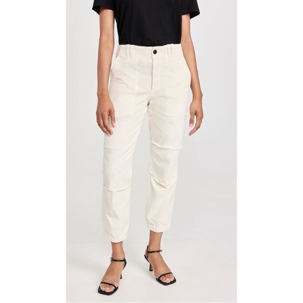 Citizens of Humanity Cream Agni Utility Corduroy Cropped High Rise Pants Size 30